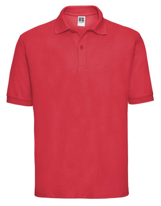 Russell Athletic 539M Russell Men's Classic Polycotton Polo - Bright Red