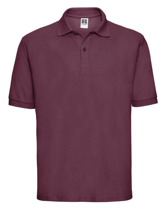 Russell Athletic 539M Russell Men's Classic Polycotton Polo - Burgundy