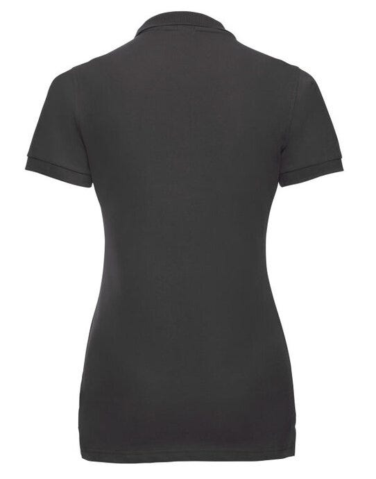 Russell Athletic 566F Russell Ladies Fitted Stretch Polo - Black