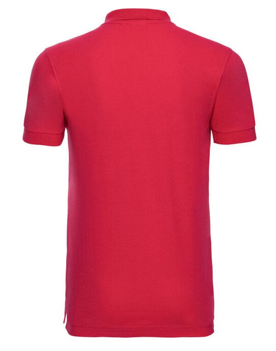 Russell Athletic 566M Russell Mens Fitted Stretch Polo - Classic Red