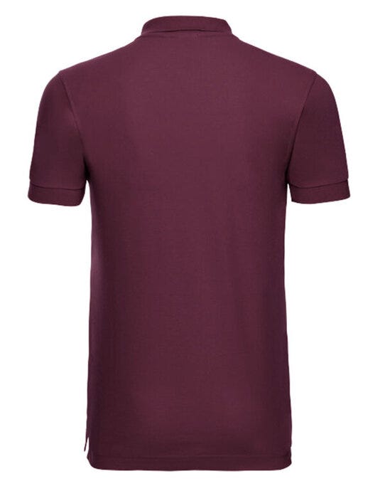 Russell Athletic 566M Russell Mens Fitted Stretch Polo - Burgundy