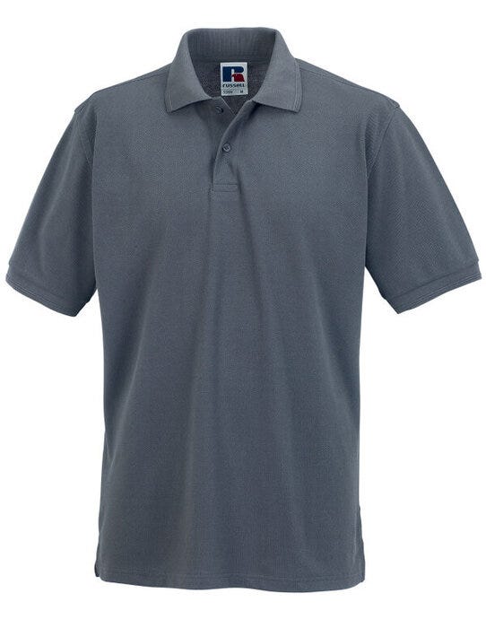 Russell Athletic 599M Russell Hardwearing Polycotton Polo - Convoy Grey