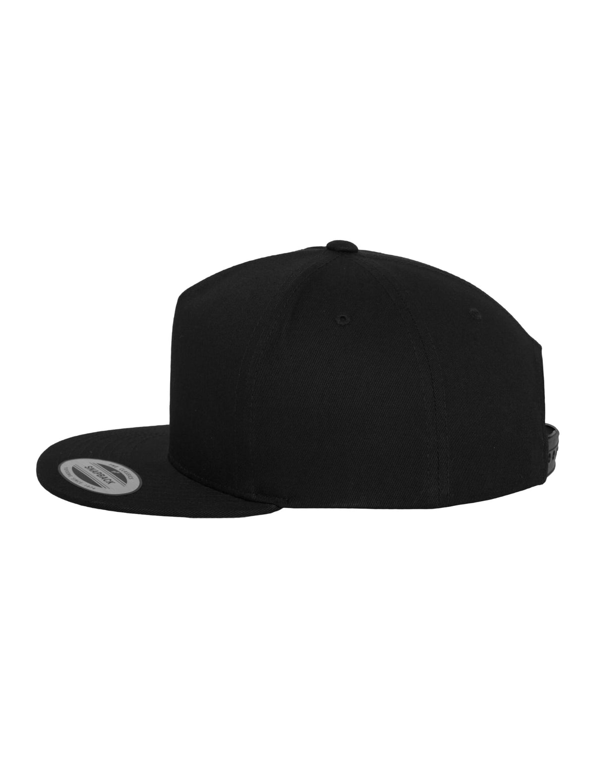 Flexfit 6007 Classic 5 Panel Snapback - Black/Black
