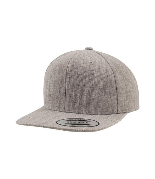 Flexfit 6089M Heather/Heather plain snapback cap