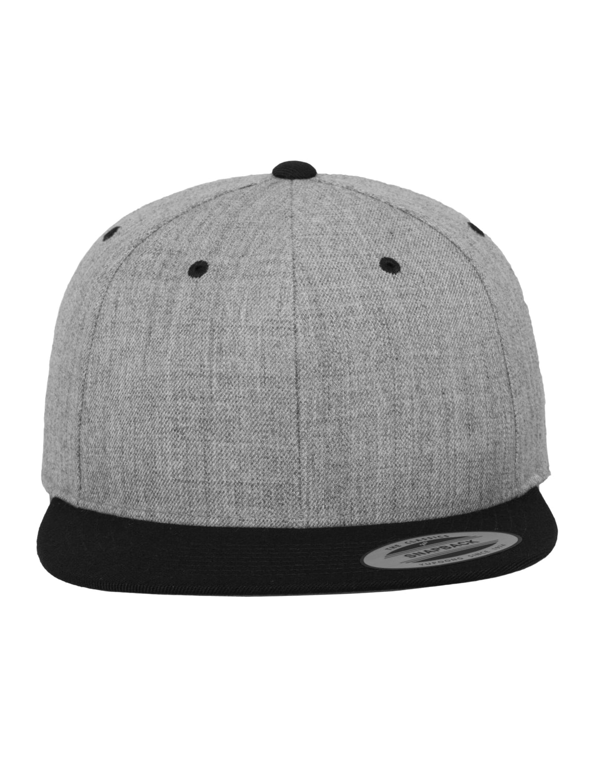 Flexfit 6089MT Two Tone Classic Snapback Cap - Heather Grey/Black