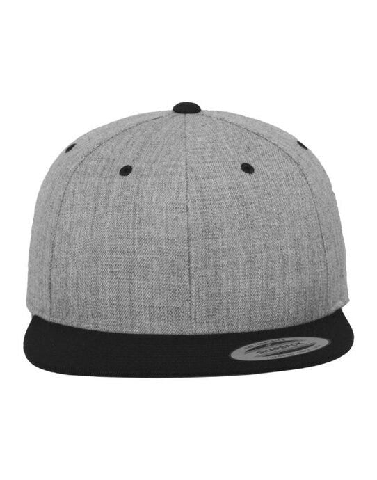 Flexfit 6089MT Two Tone Classic Snapback Cap - Heather Grey/Black