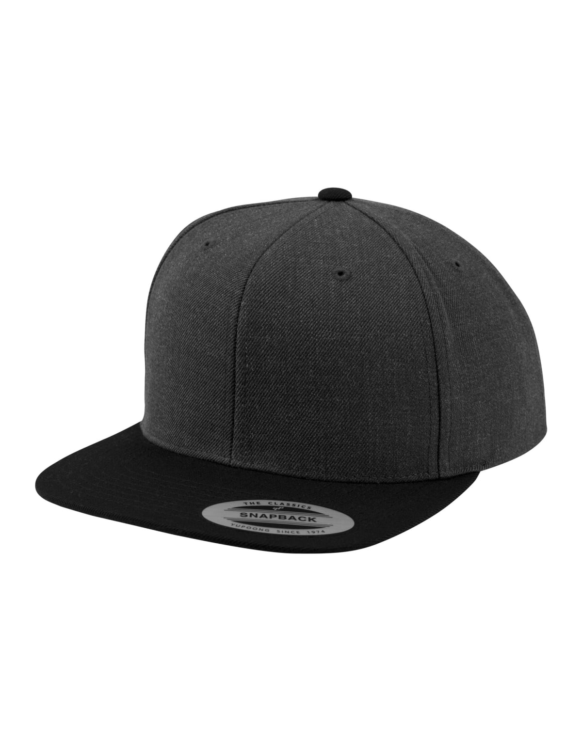 Flexfit 6089MT Two Tone Classic Snapback Cap - Charcoal/Black