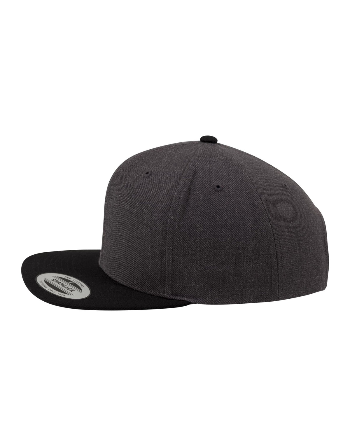 Flexfit 6089MT Two Tone Classic Snapback Cap - Charcoal/Black