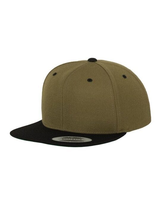 Flexfit 6089MT Two Tone Classic Snapback Cap - Olive/Black