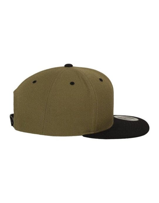 Flexfit 6089MT Two Tone Classic Snapback Cap - Olive/Black
