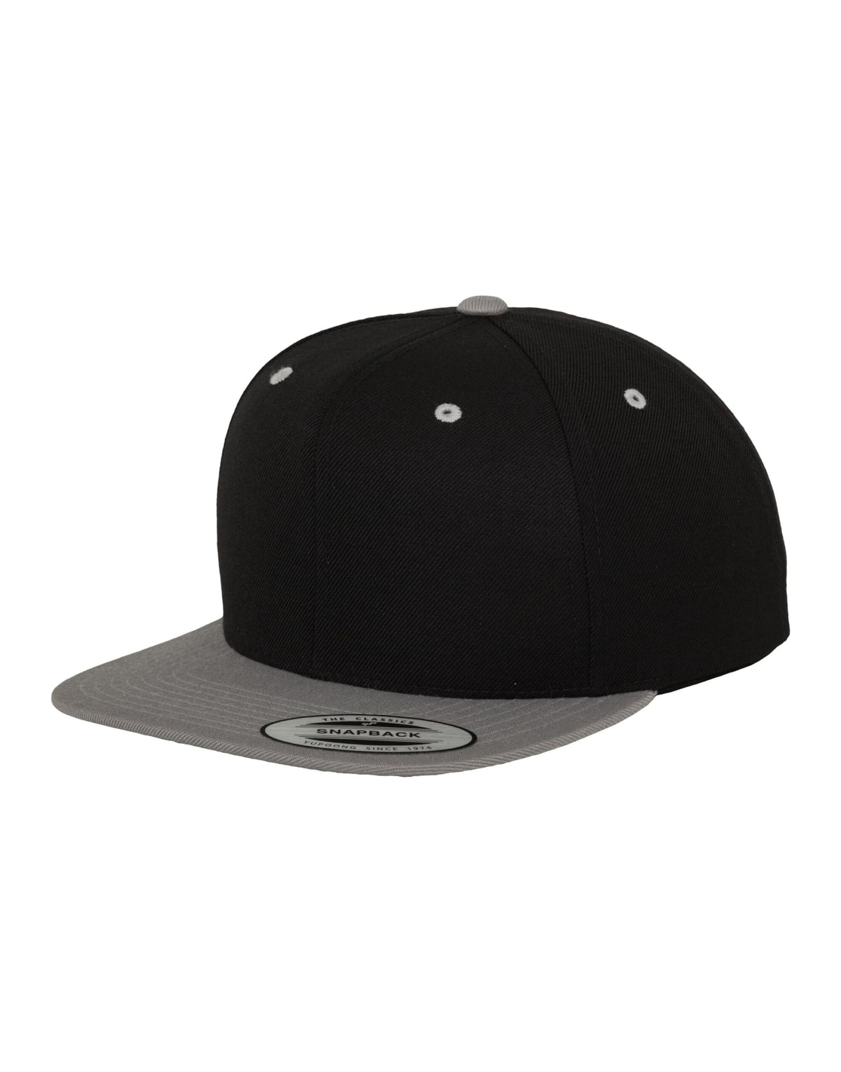 Flexfit 6089MT Two Tone Classic Snapback Cap - Black/Silver