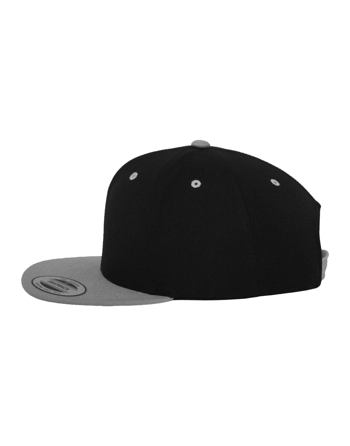 Flexfit 6089MT Two Tone Classic Snapback Cap - Black/Silver