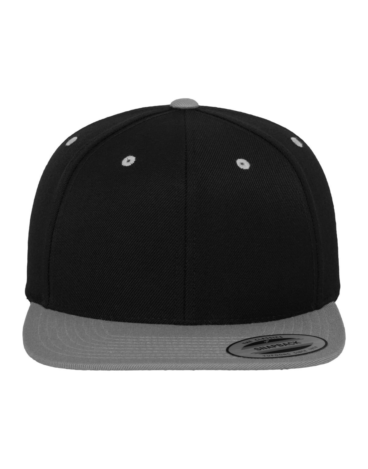 Flexfit 6089MT Two Tone Classic Snapback Cap - Black/Silver