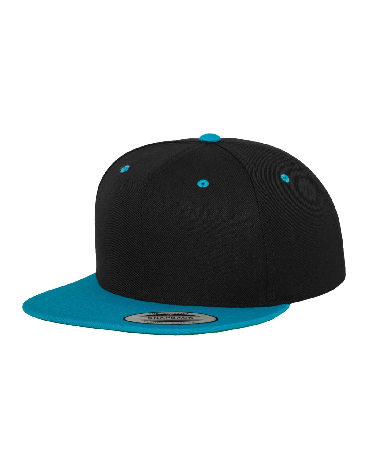 Flexfit 6089MT Two Tone Classic Snapback Cap - Black/Teal