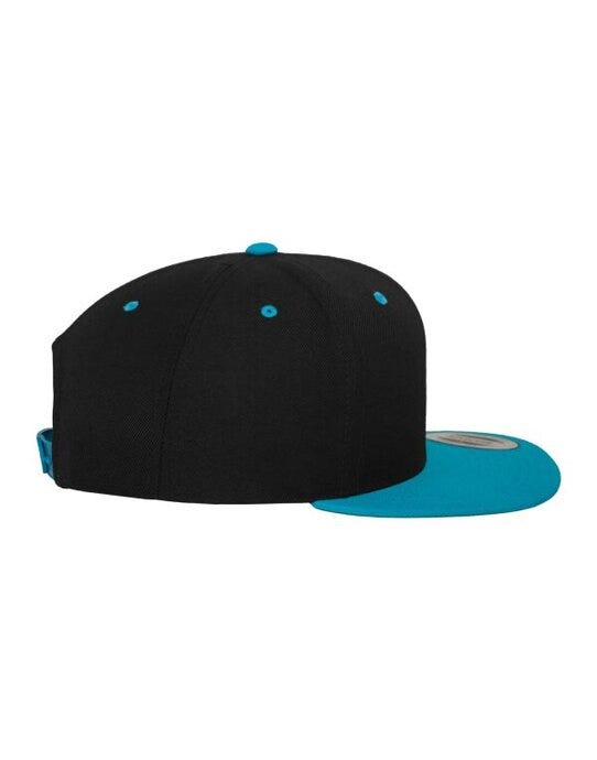 Flexfit 6089MT Two Tone Classic Snapback Cap - Black/Teal