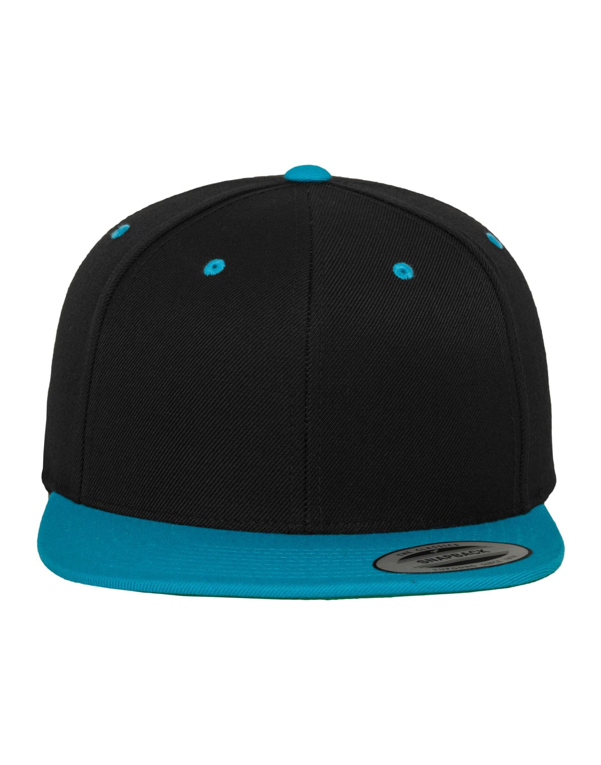 Flexfit 6089MT Two Tone Classic Snapback Cap - Black/Teal