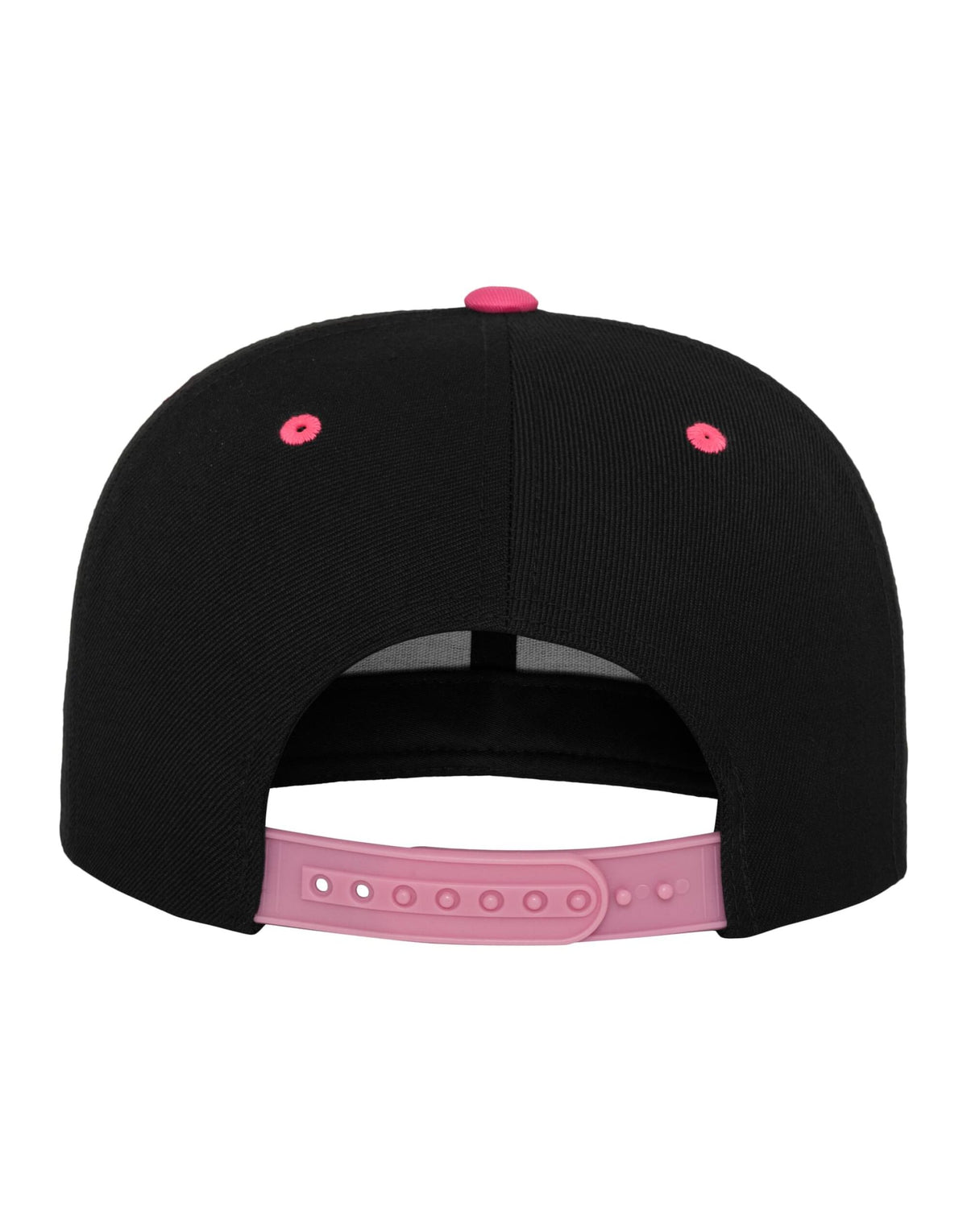 Flexfit 6089MT Two Tone Classic Snapback Cap - Black/Neon Pink