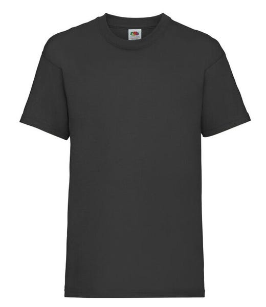 Fruit of the Loom 61033 Black plain Kids’ Valueweight T-Shirt