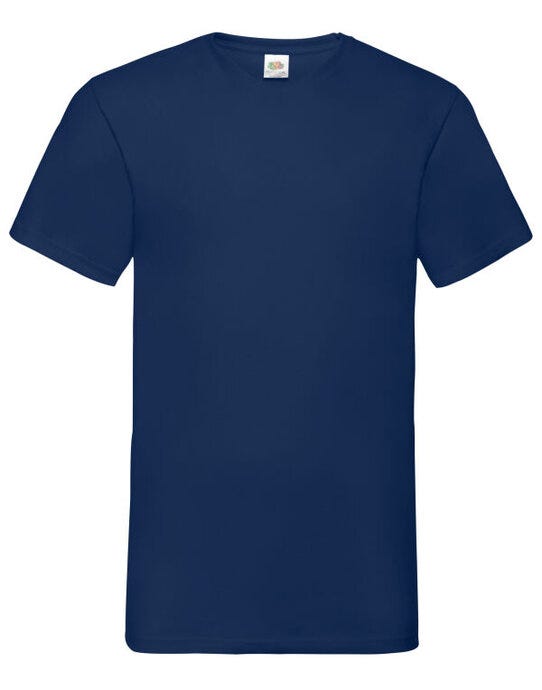 Fruit Of The Loom 61066 FOTL Mens Valueweight V-Neck T - Navy Blue
