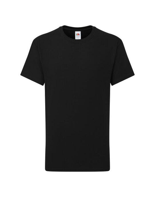 Fruit Of The Loom 61363 FOTL Kids Iconic 195 T - Black