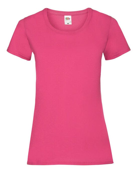 Fruit Of The Loom 61372 FOTL Ladies Valueweight T - Fuchsia