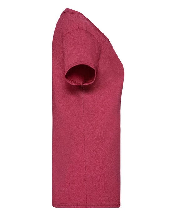 Fruit Of The Loom 61372 FOTL Ladies Valueweight T - Vintage Heather Red