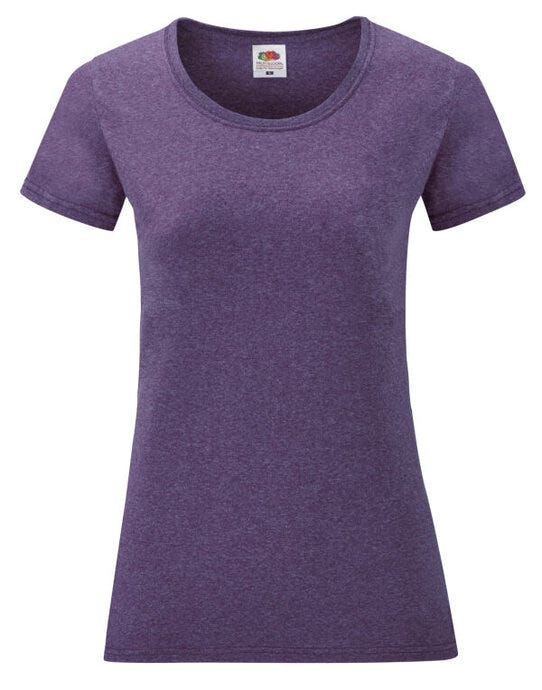 Fruit Of The Loom 61372 FOTL Ladies Valueweight T - Heather Purple