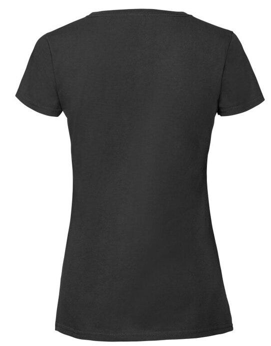 Fruit Of The Loom 61424 FOTL Ladies Ringspun Premium T - Black