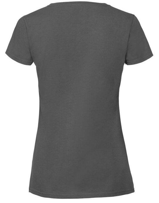 Fruit Of The Loom 61424 FOTL Ladies Ringspun Premium T - Light Graphite