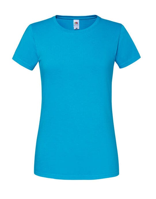 Fruit Of The Loom 61424 FOTL Ladies Ringspun Premium T - Azure Blue