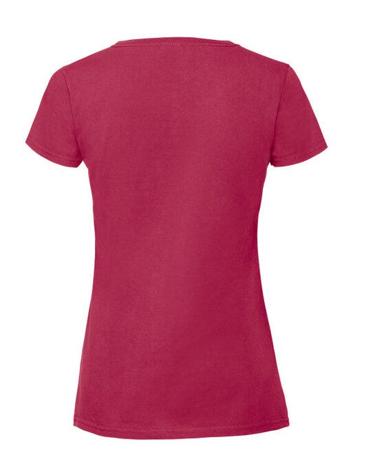 Fruit Of The Loom 61424 FOTL Ladies Ringspun Premium T - Cranberry