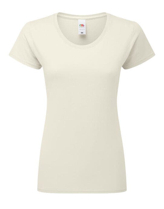 Fruit Of The Loom 61424 FOTL Ladies Ringspun Premium T - Natural