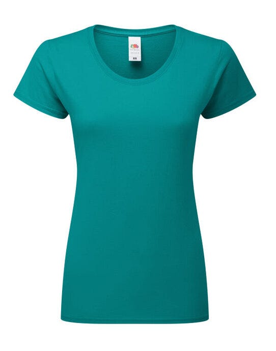 Fruit Of The Loom 61424 FOTL Ladies Ringspun Premium T - Ocean Teal