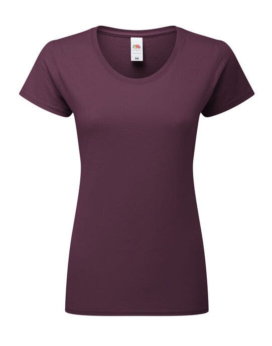 Fruit Of The Loom 61424 FOTL Ladies Ringspun Premium T - Dark Plum