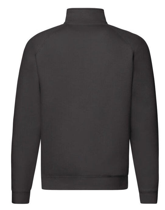 Fruit Of The Loom 62032 FOTL Mens Premium Zip Neck Sweat - Black