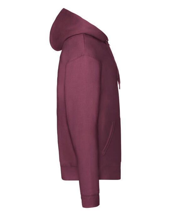 Fruit Of The Loom 62034 FOTL Mens Premium Hooded Sweat Jkt - Burgundy