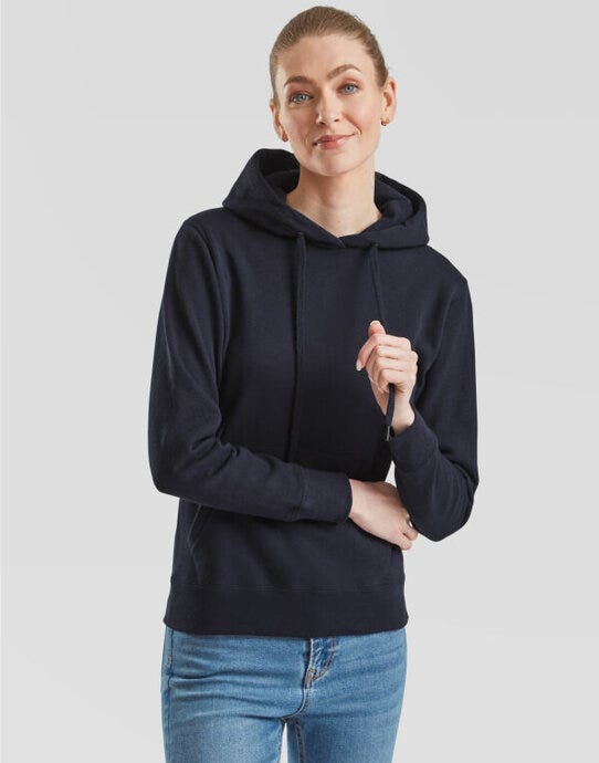 Fruit Of The Loom 62038 FOTL Ladies Classic Hooded Sweat - Deep Navy