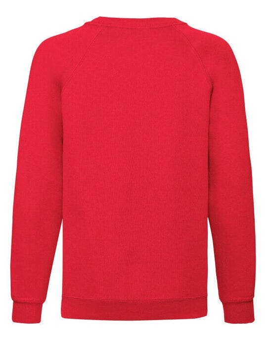 Fruit Of The Loom 62039 FOTL Kids Classic Raglan Sweat - Red