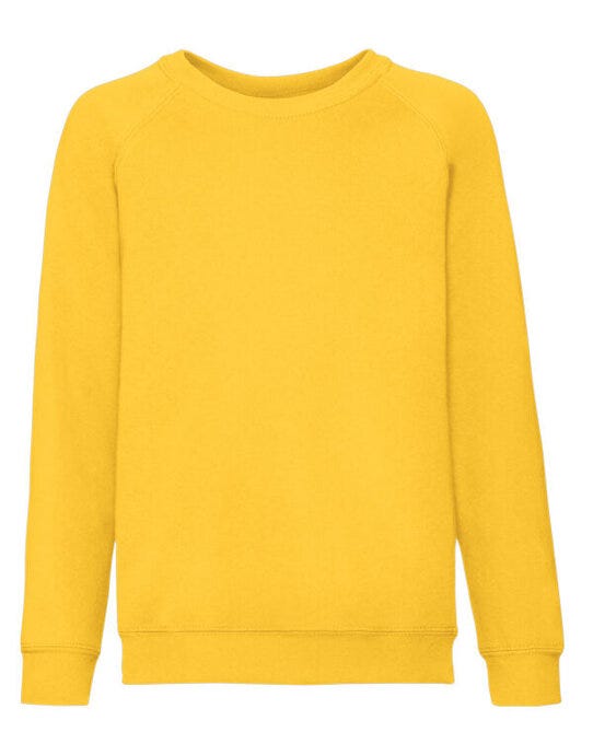 Fruit Of The Loom 62039 FOTL Kids Classic Raglan Sweat - Sunflower