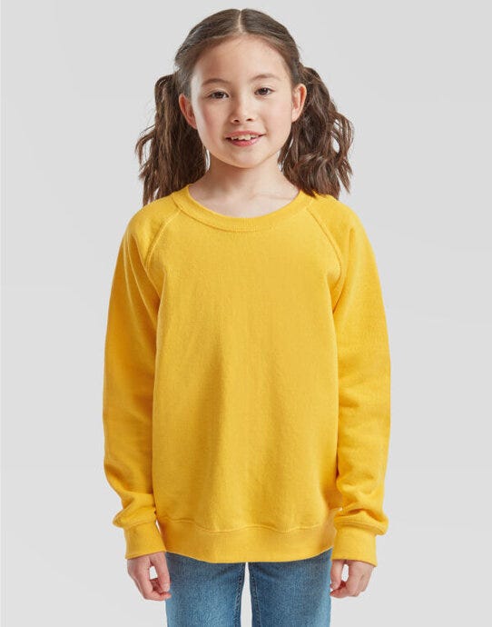 Fruit Of The Loom 62039 FOTL Kids Classic Raglan Sweat - Sunflower