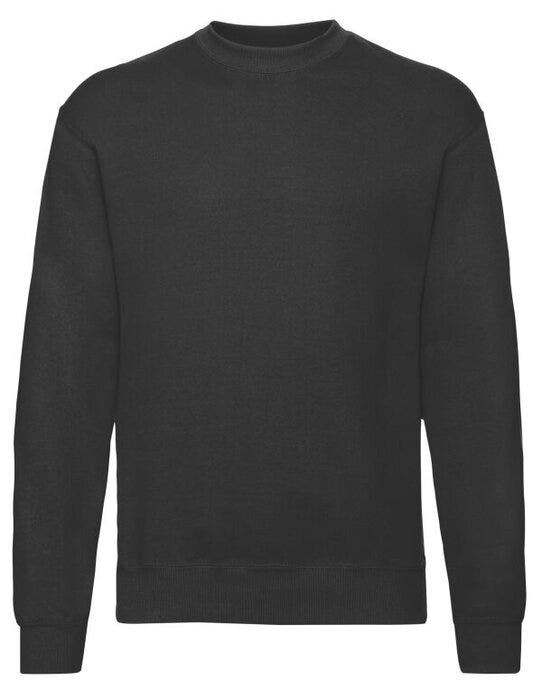 Fruit Of The Loom 62202 FOTL Mens Classic Set-In Sweat - Black