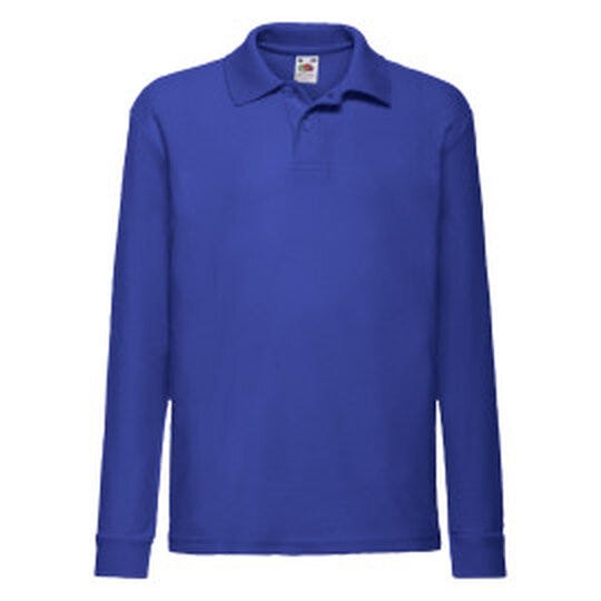 Fruit Of The Loom 63201 FOTL Kids 65/35 Long Sleeve Polo - Royal