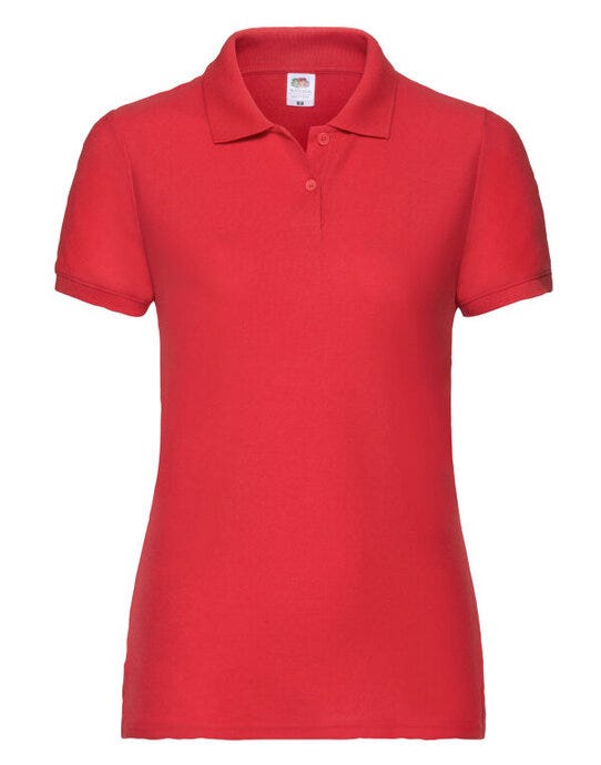 Fruit Of The Loom 63212 FOTL Ladies 65/35 Polo - Red