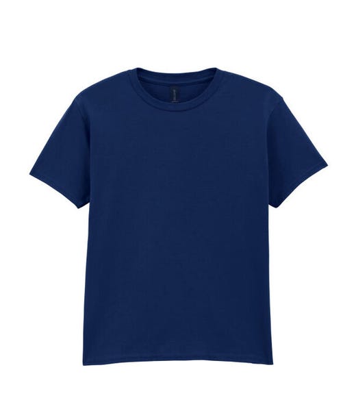 Gildan 64000B Navy Blue plain Kids’ Softstyle T-Shirt