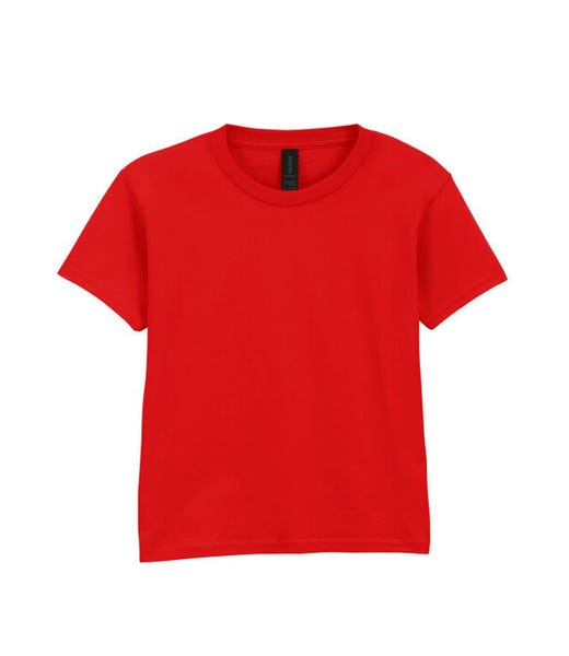Gildan 64000B Red plain Kids’ Softstyle T-Shirt