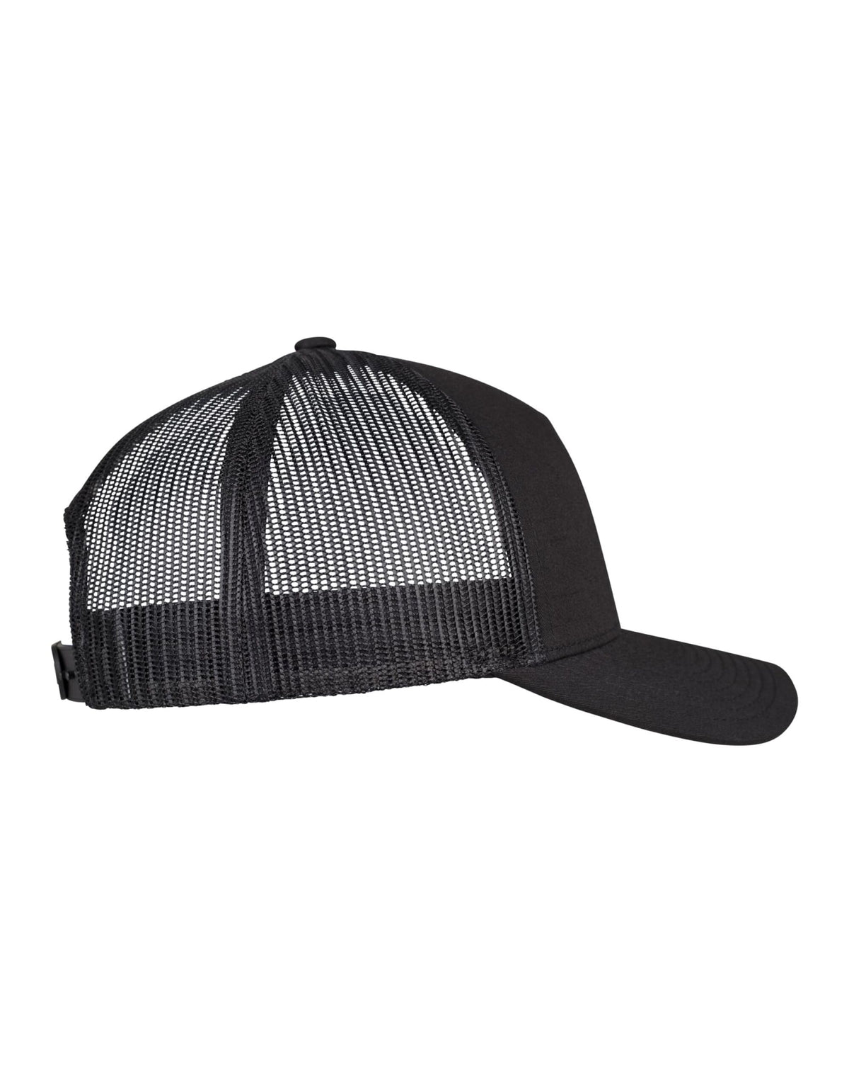 Flexfit 6506 5 Panel Retro Trucker Cap - Black