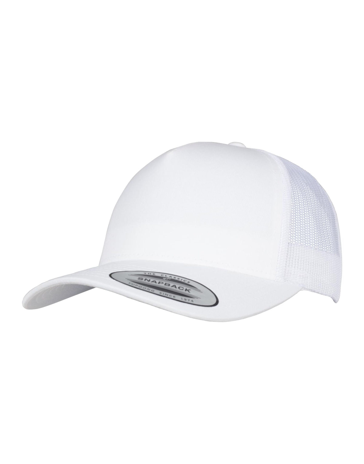 Flexfit 6506 5 Panel Retro Trucker Cap - White