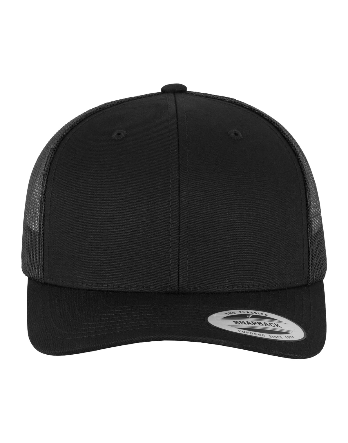 Flexfit 6606 Retro Trucker Cap - Black