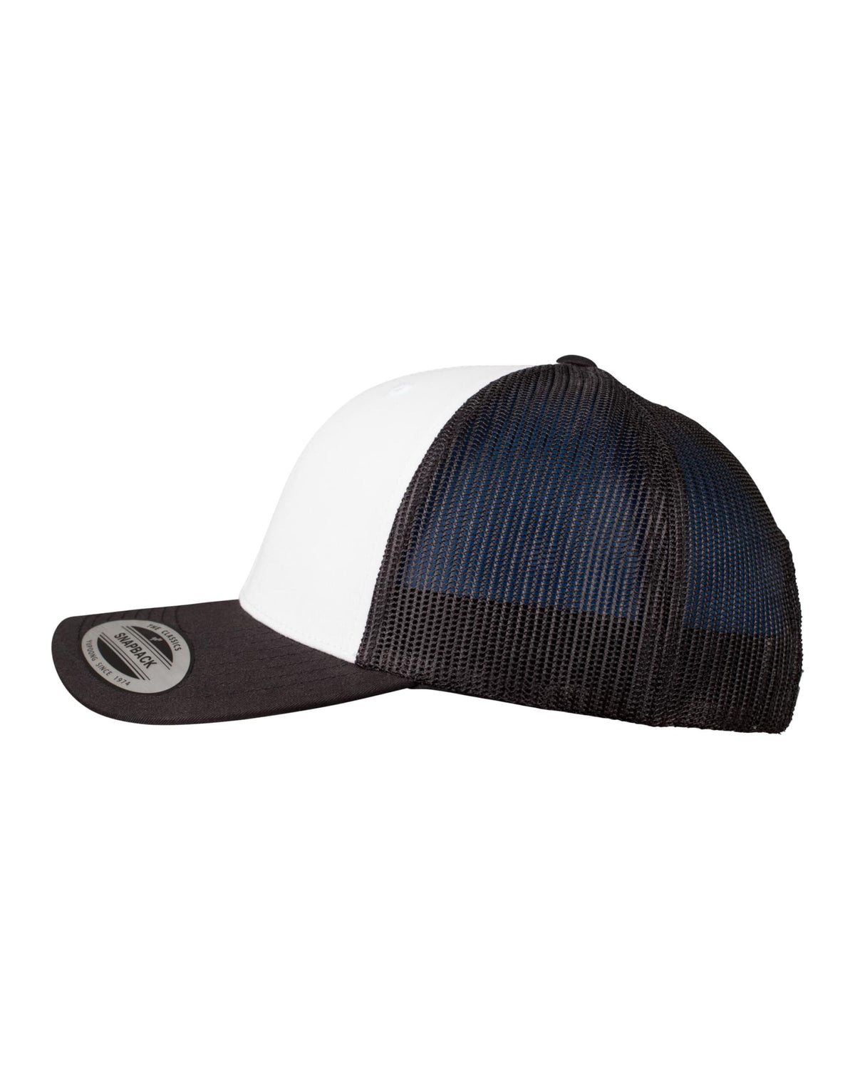 Flexfit 6606CF Retro Trucker Colored Front - Black/White/Black
