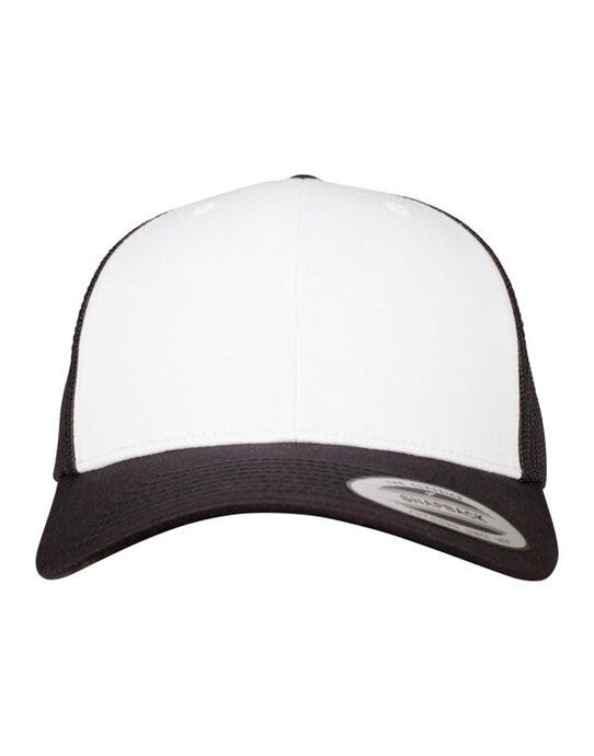 Flexfit 6606CF Retro Trucker Colored Front - Black/White/Black